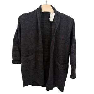 NWT Barefoot Dreams Women's Size XL CozyChic Carbon Black Cardigan